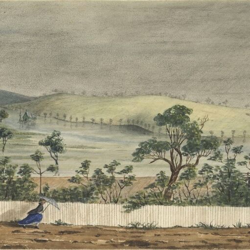 Yarra River in flood 1862