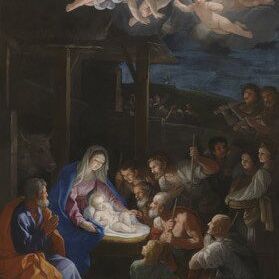 Card (Christmas): Guido Reni - The Adoration of the Shepherds