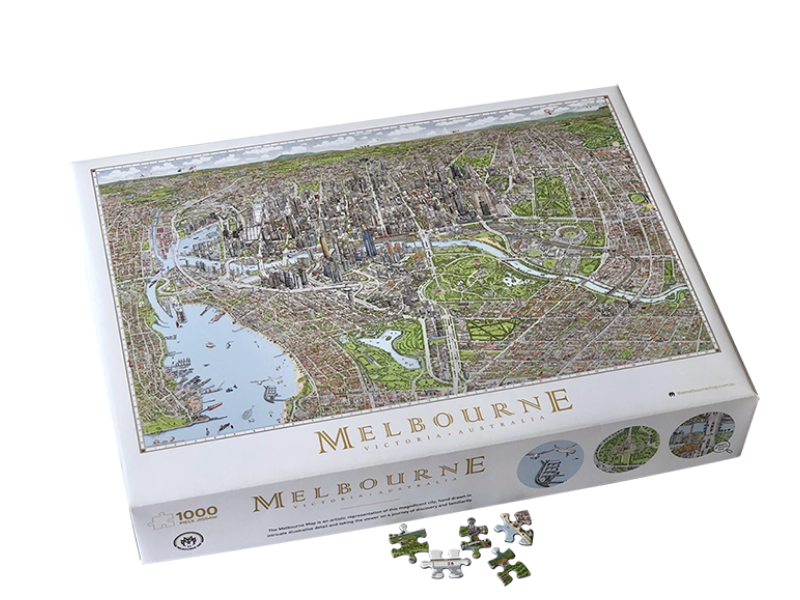 Jigsaw (1000 piece rectangular): The Melbourne Map