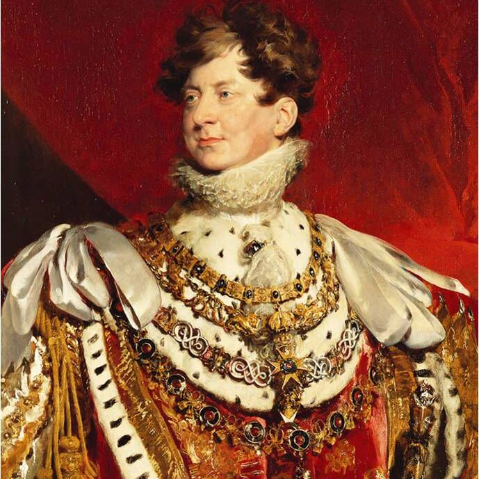 King George IV - portrait in 1821 (age 59) on the occasion of his Coronation, by Sir Thomas Lawrence