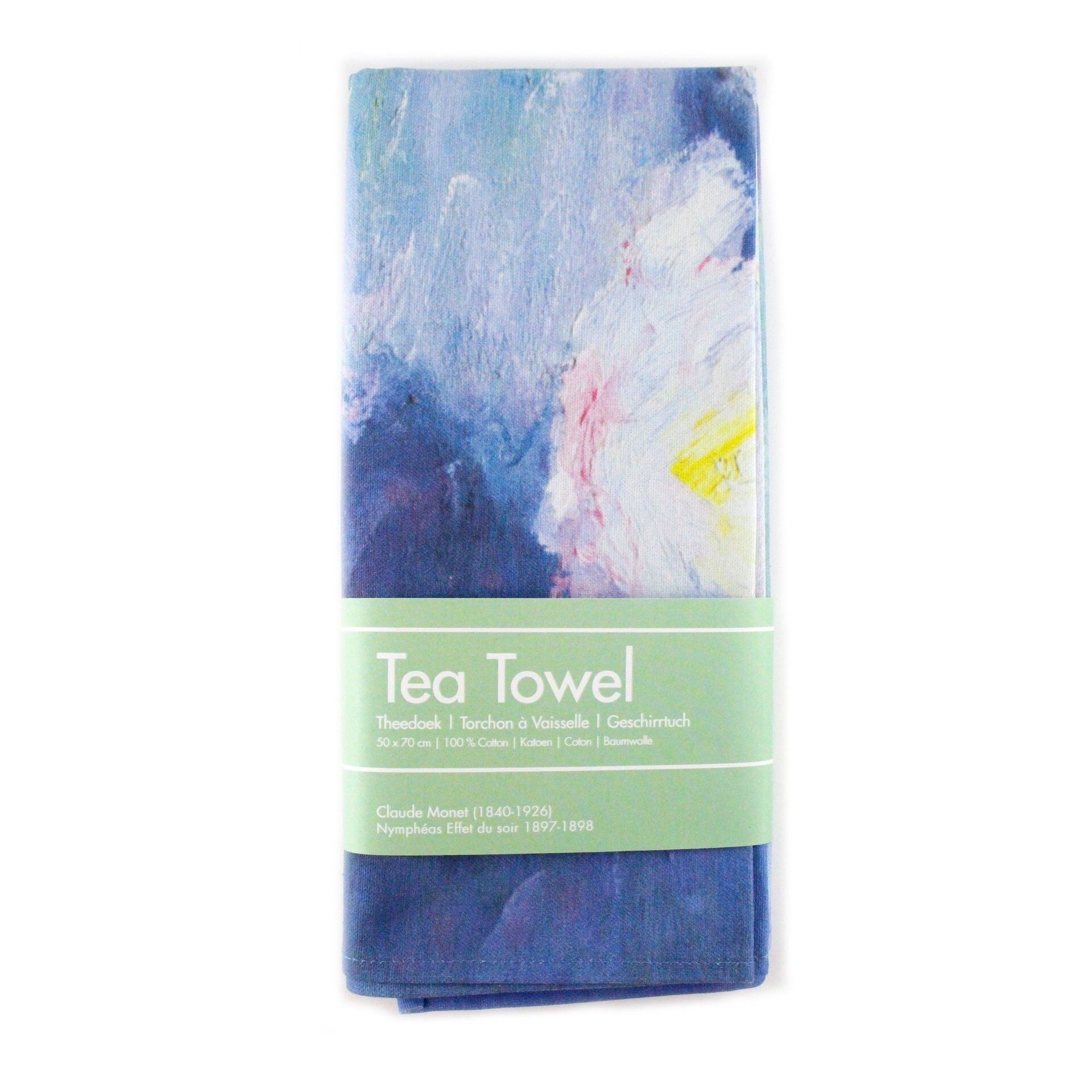 Tea Towel (Lanzfeld Editions): Monet, Water Lilies, Evening Effect