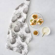 Tea Towel (Thornback & Peel): Pineapple Grey