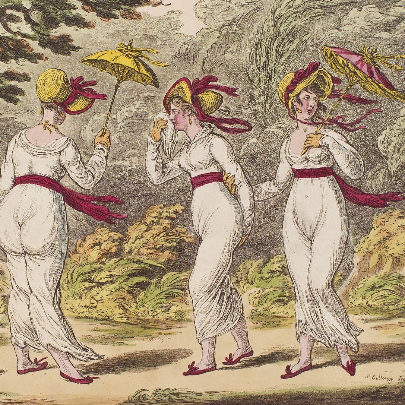 The graces in a high wind by James Gillray