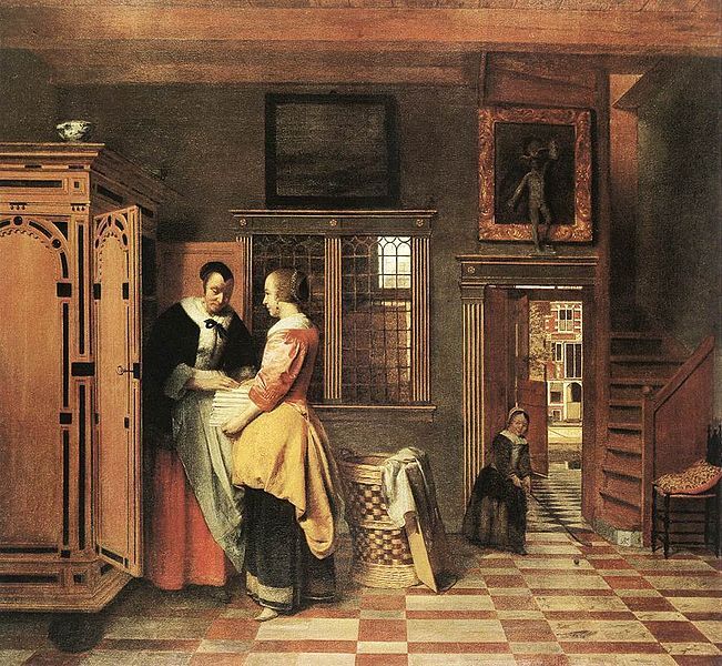 651px-Pieter_de_Hooch_-_At_the_Linen_Closet_-_WGA11712