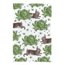 Tea Towel (Thornback & Peel): Rabbit & Cabbage