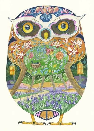 Card (DM Collection): Owl in the Forest
