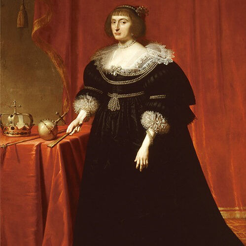 Gerrit van Honthorst (1592-1656). Elizabeth Stuart, Queen of Bohemia (1569-1662) (detail). Ca. 1634. Oil on canvas. Heidelberg: Kurpfälzisches Museum