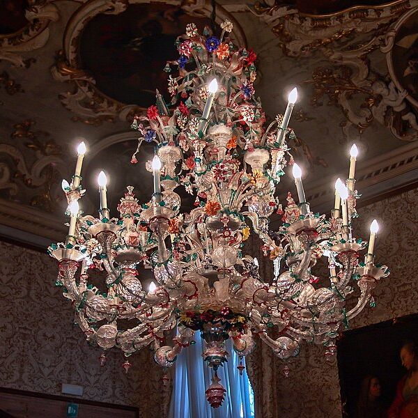 Lampadario in vetro di Murano - Ca' Rezzonico, Venice