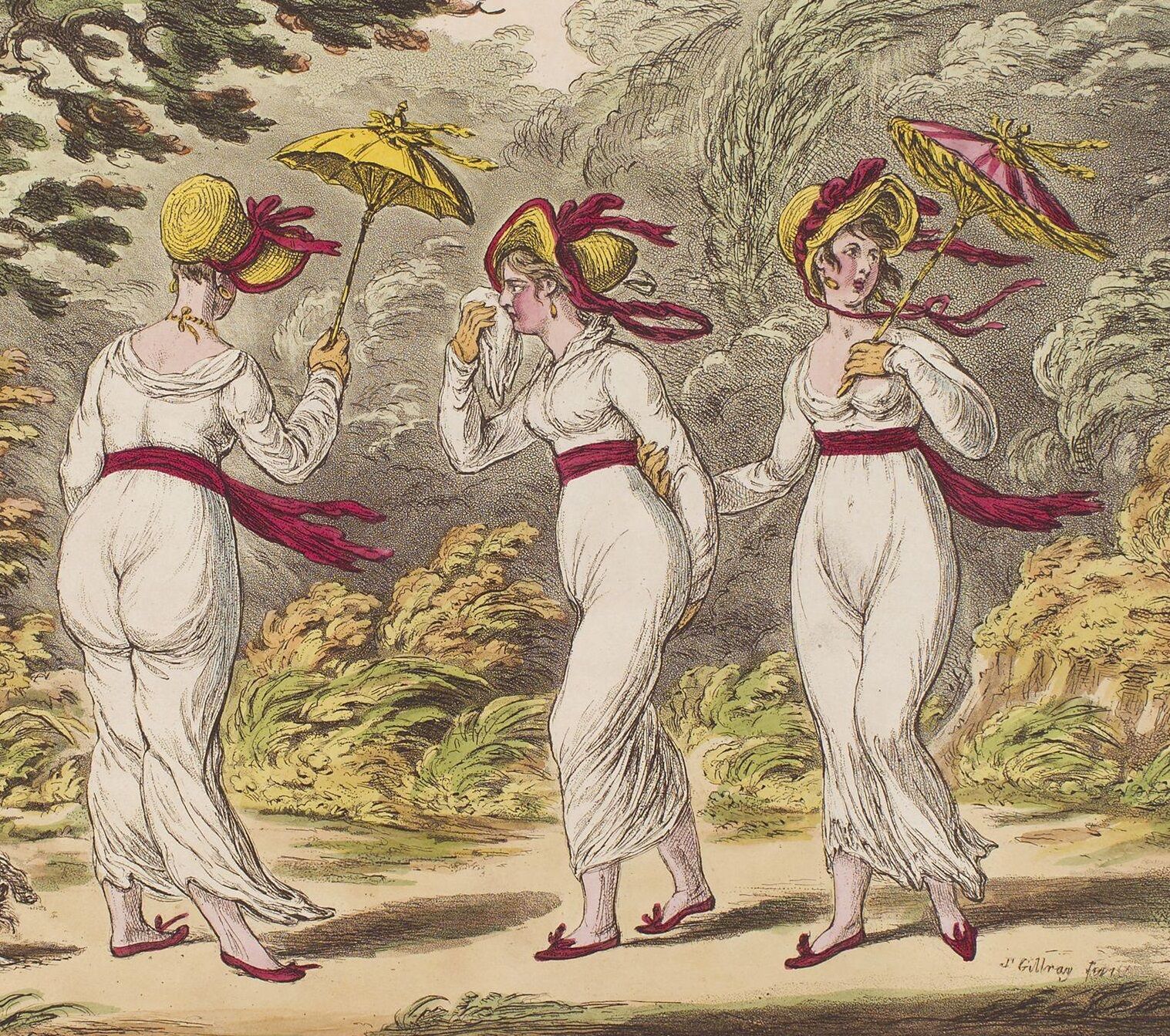 The graces in a high wind by James Gillray