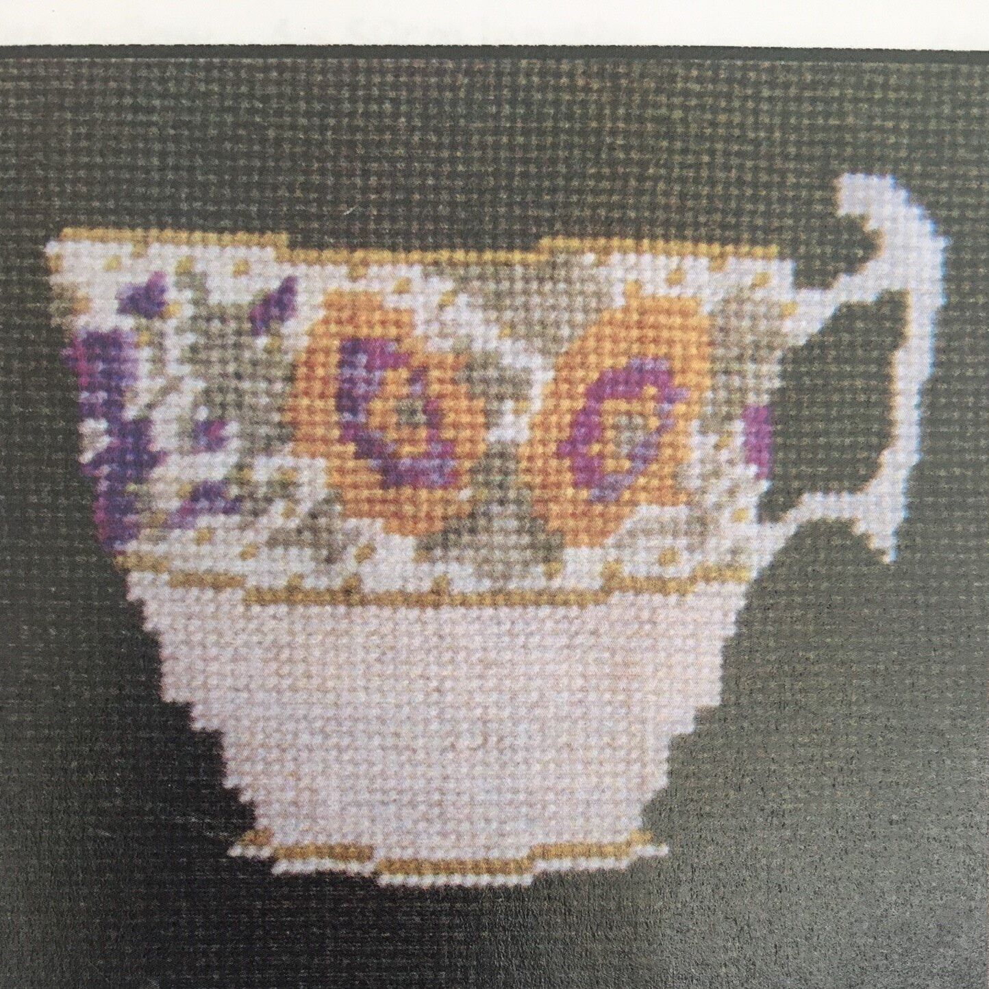 TJC Embroidery Kit: Minton cup with yellow flowers