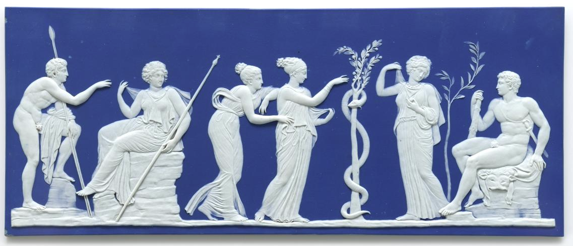 Hercules in the garden of the Hesperides, plaque NGV