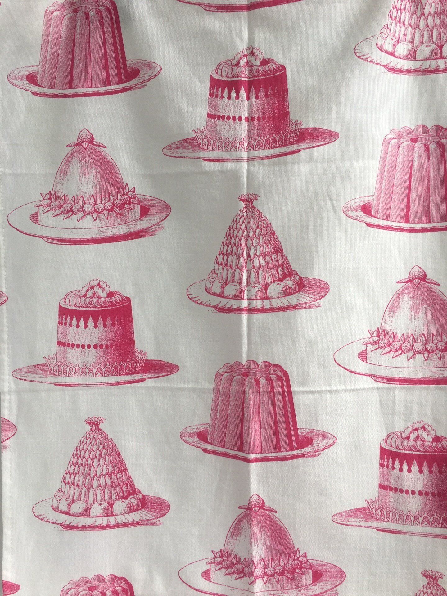 Tea Towel (Thornback & Peel): Jelly & Cake Pink