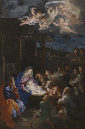 Card (Christmas): Guido Reni - The Adoration of the Shepherds