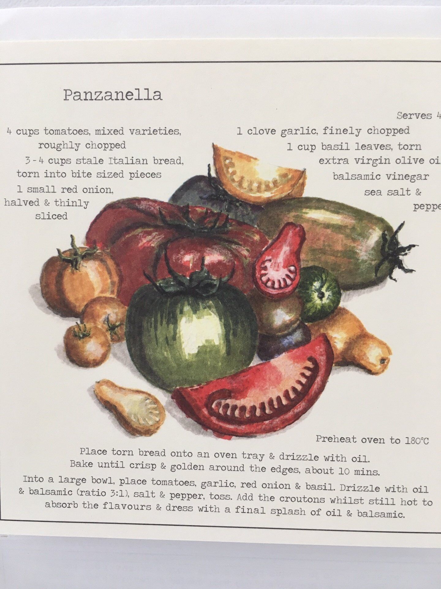 Card (Culinary): Panzanella