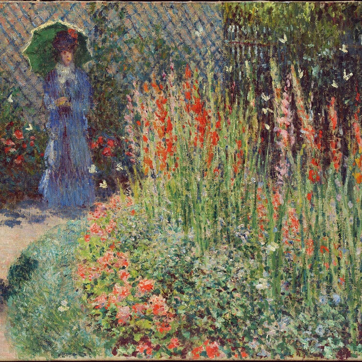 rounded flower bed corbeille de fleurs 1876  claude monet