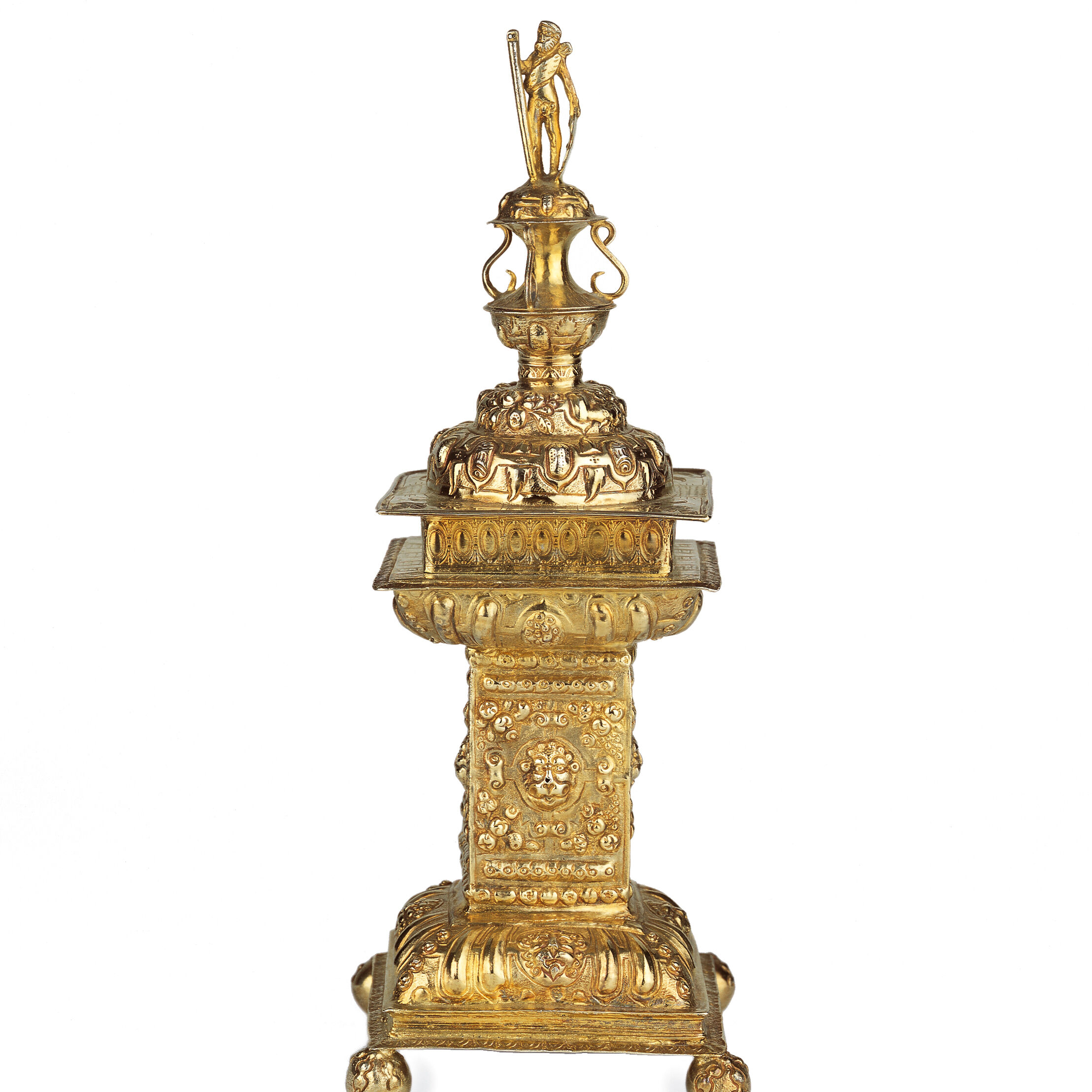 Britain, London (possibly a bull's head maker's mark), Standing salt, 1583 84, London, silver gilt,
27.5 x 10.2 x 10.4 cm; Gift of Gladys Penfold Hyland in memory of her husband Frank 1964, Art Gallery of South Australia, Adelaide
