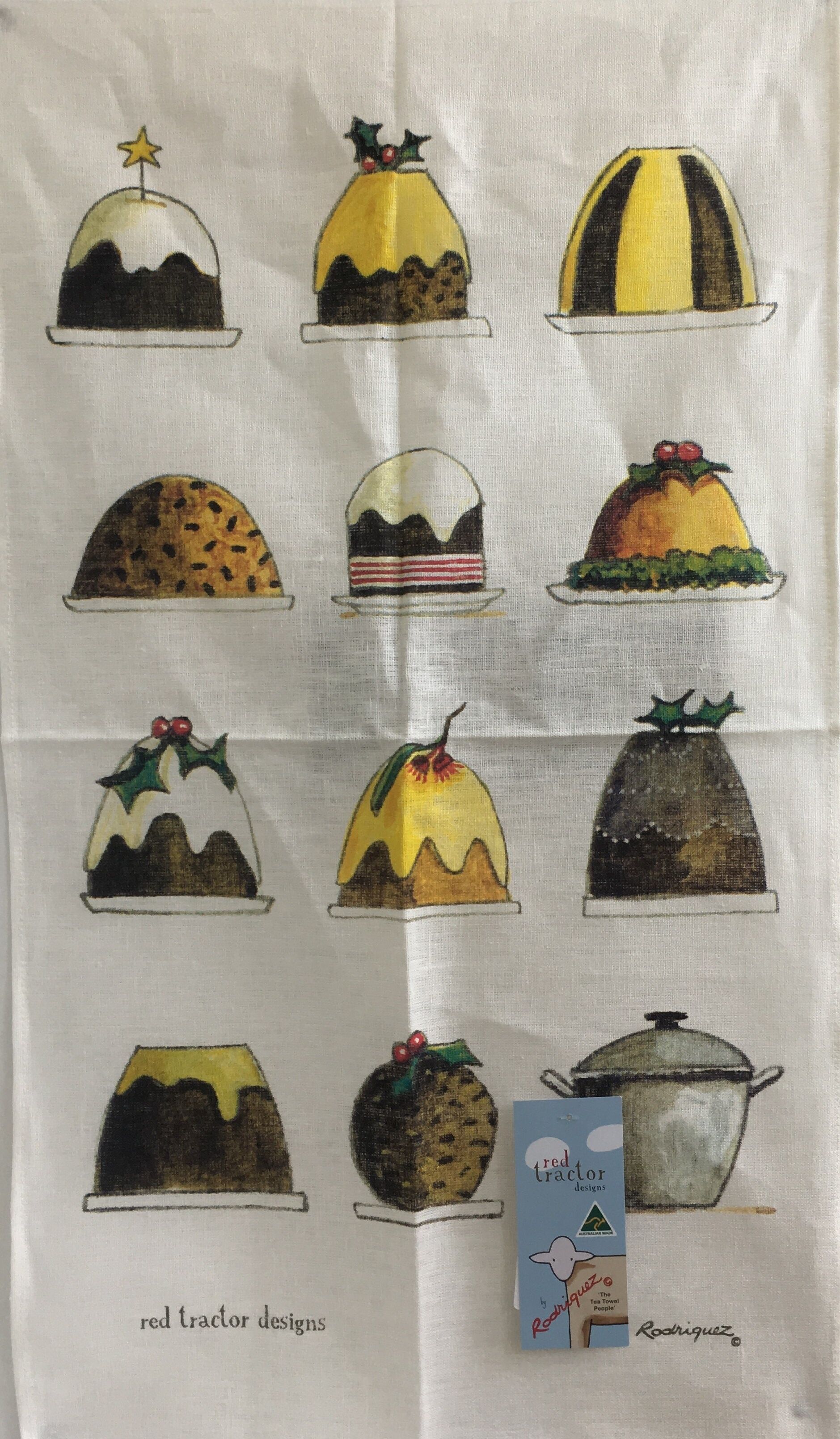 Rodriquez Tea Towel - Xmas Puddings