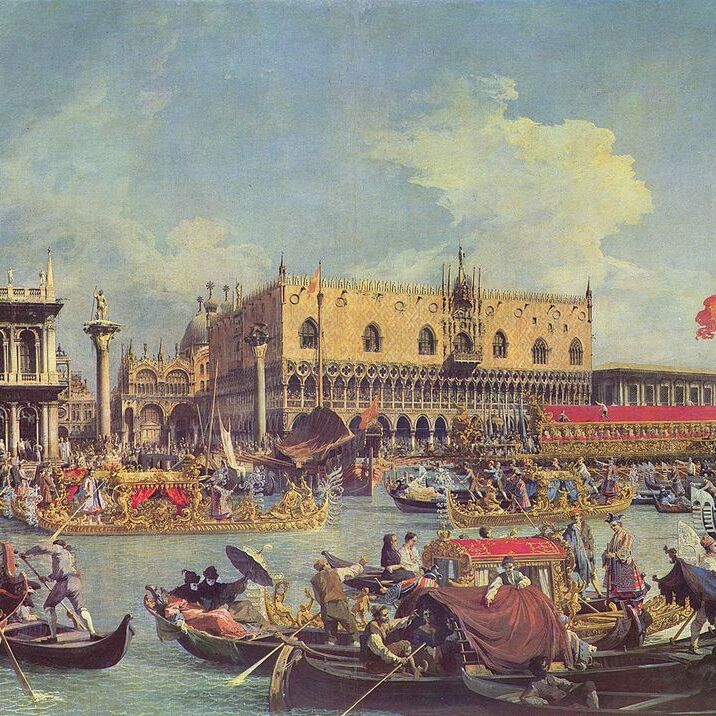 Canaletto The Bucintoro at the Molo is for the Ca Rezzonico