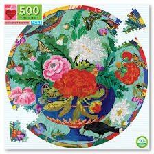 Jigsaw (500 piece circular): Bouquet & Birds