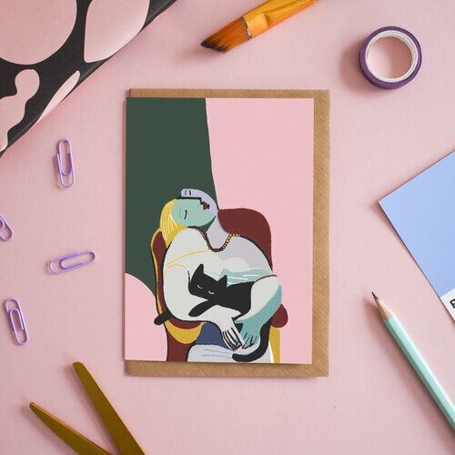 Card (Niaski): Picasso Cat Lady