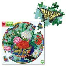 Jigsaw (500 piece circular): Bouquet & Birds