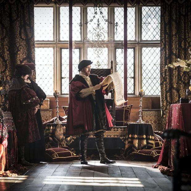 Damian Lewis as King Henry VIII in Wolf Hall. Image Broadcasting on 11 April 2015 on BBC First