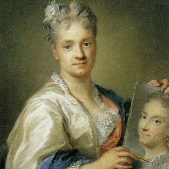 Self-portrait-holding-a-portrait-of-her-sister