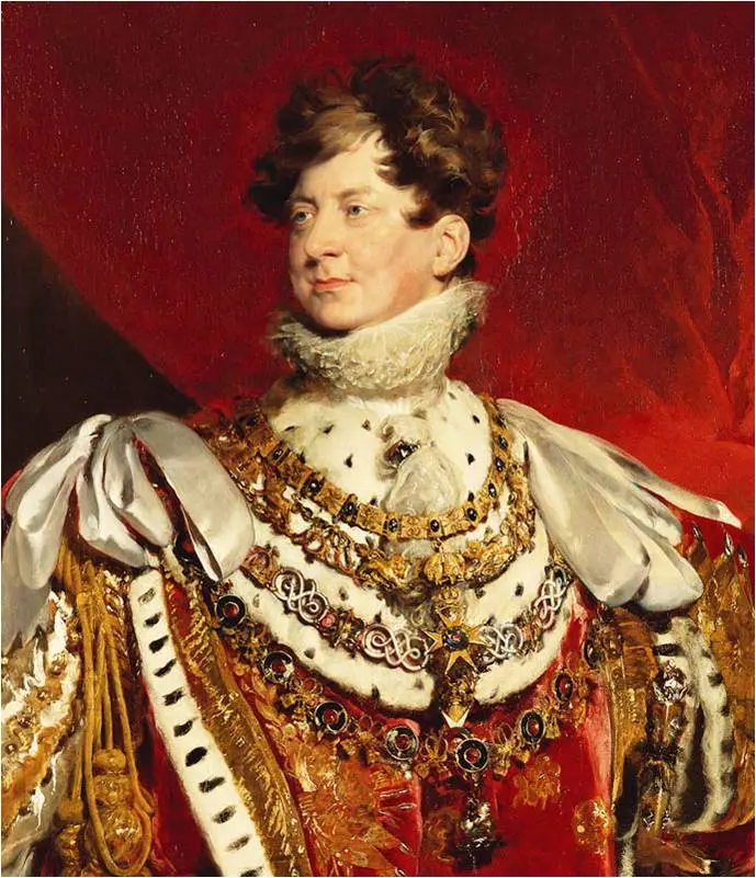 King George IV - portrait in 1821 (age 59) on the occasion of his Coronation, by Sir Thomas Lawrence