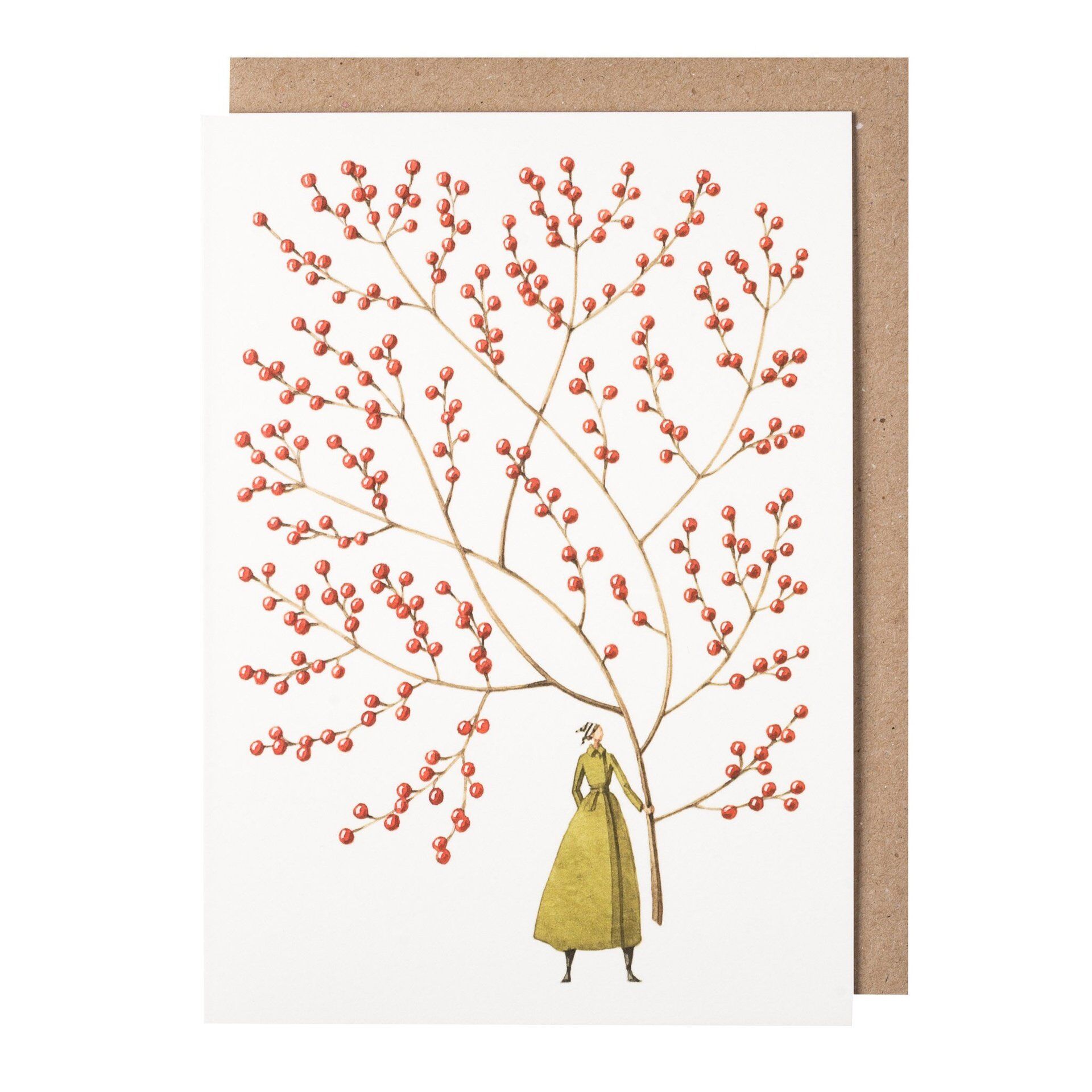 Card (Laura Stoddart): Red Berries