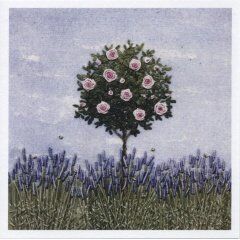 Card (Jo Butcher): Rose in Lavender Border