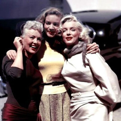 Peter McNeil_Betty Grable, Lauren Bacall and Marilyn Monroe pose for a portrait on the set of the 20th Century-Fox film 'How to Marry a Millionaire' in 1953 in Los Angeles, California. (Earl Theisen Getty Images)