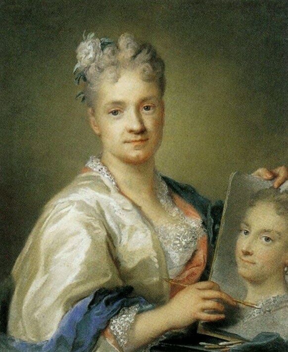 Self-portrait-holding-a-portrait-of-her-sister