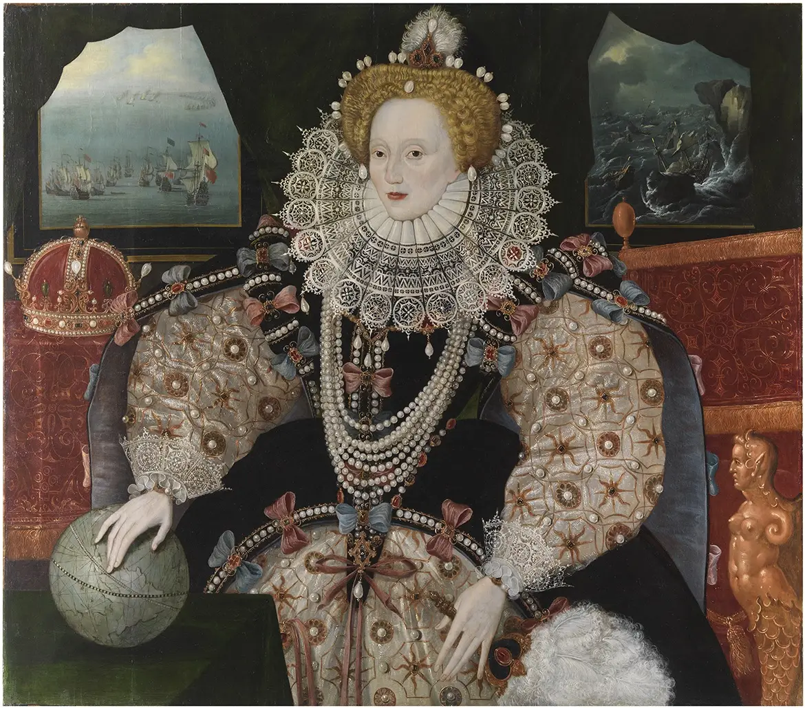 Portrait of Elizabeth 1st Armada Portrait after conservation