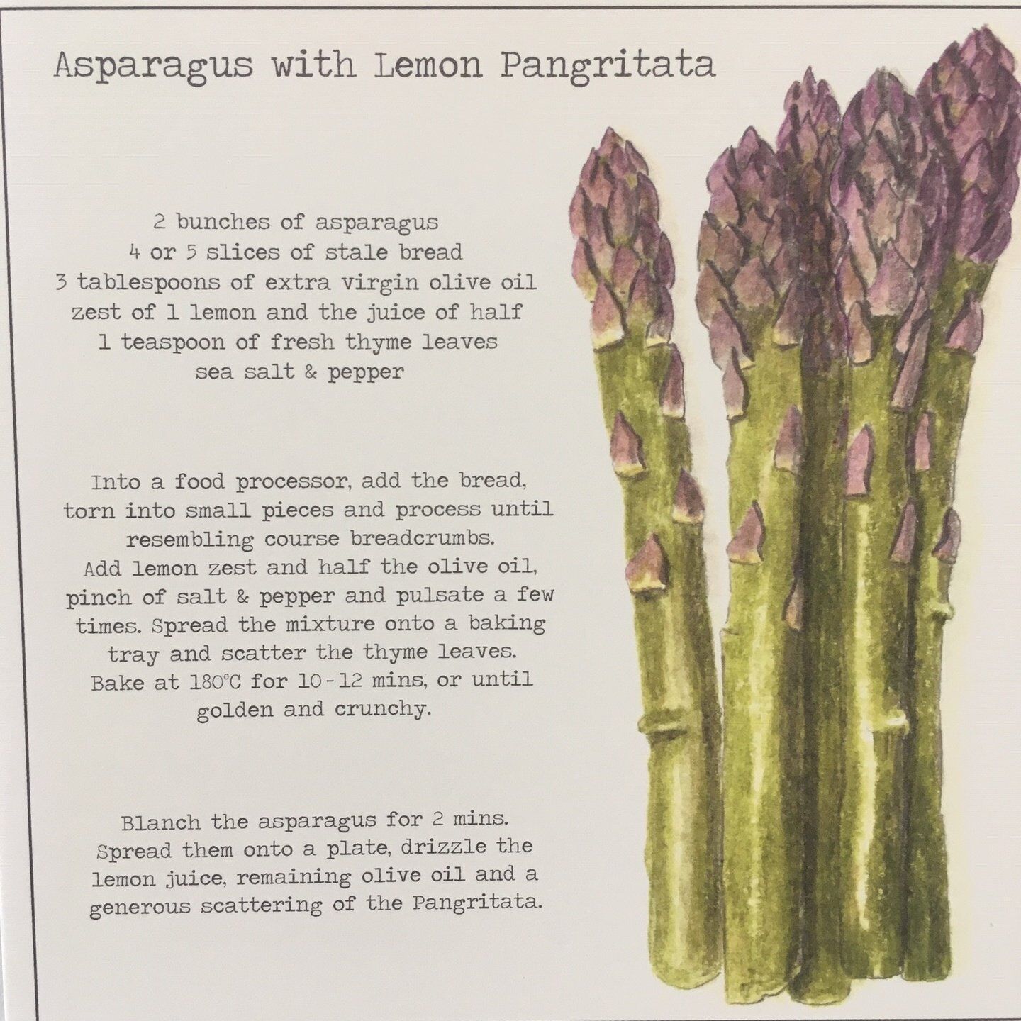 Card (Culinary): Asparagus