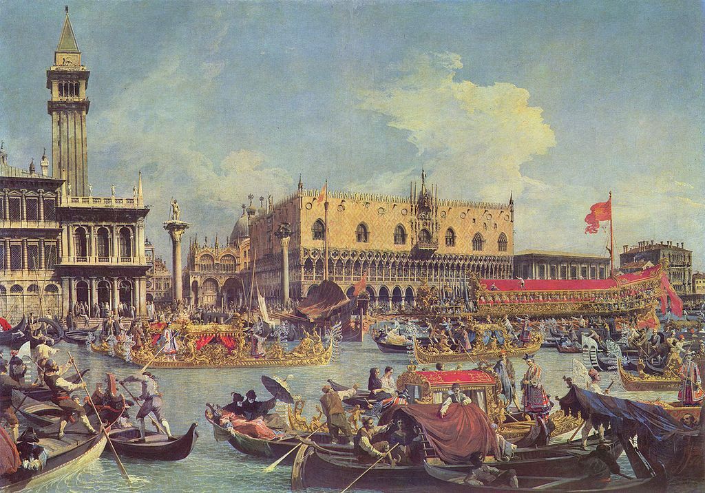 Canaletto The Bucintoro at the Molo is for the Ca Rezzonico