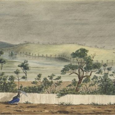 Yarra River in flood 1862